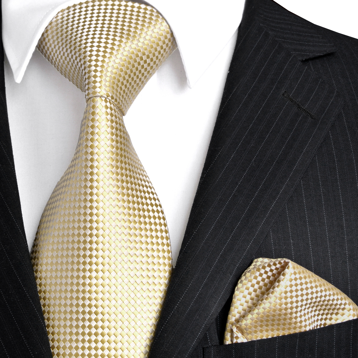 

F15 Gold Yellow Silver Checked Solid Mens Ties Neckties 100% Silk Jacquard Woven Tie Set Handkerchieves Suit Gift For Men Free Shipping, Blue;purple