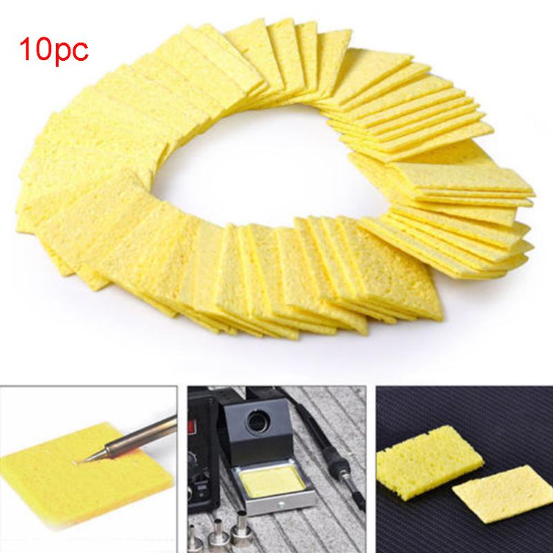 

10 Pcs Soldering Iron Tip Cleaning Durable Pads Sponge Lightweight Welding