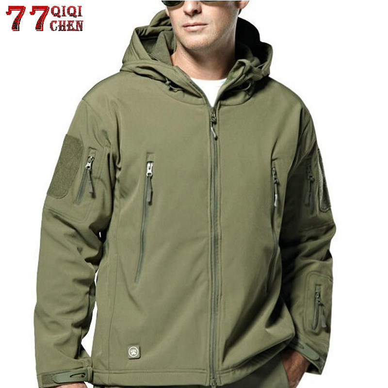 

New 2018 Tactical jacket Men Plus Size 3XL Waterproof Soft Shell Snake Camouflage Jacket Men Tactical Army Jackets Mens