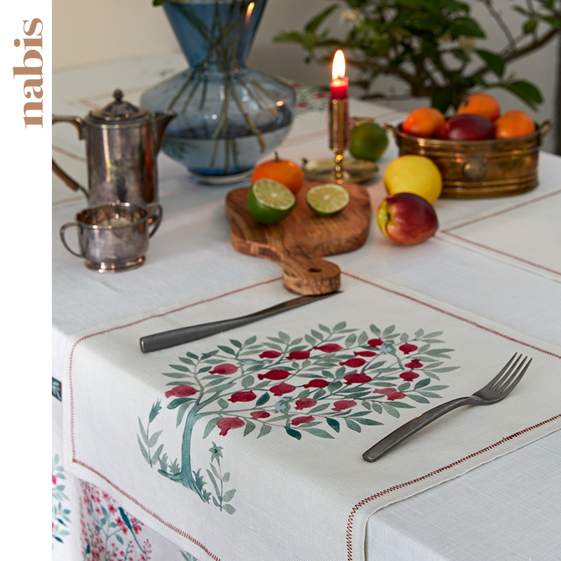 

Floral cloth Table Napkins Pattern 45x45cm Linen Family home Kitchen Decoration placemat 1pc Coffee Shop Hotel Decor Tablecloth