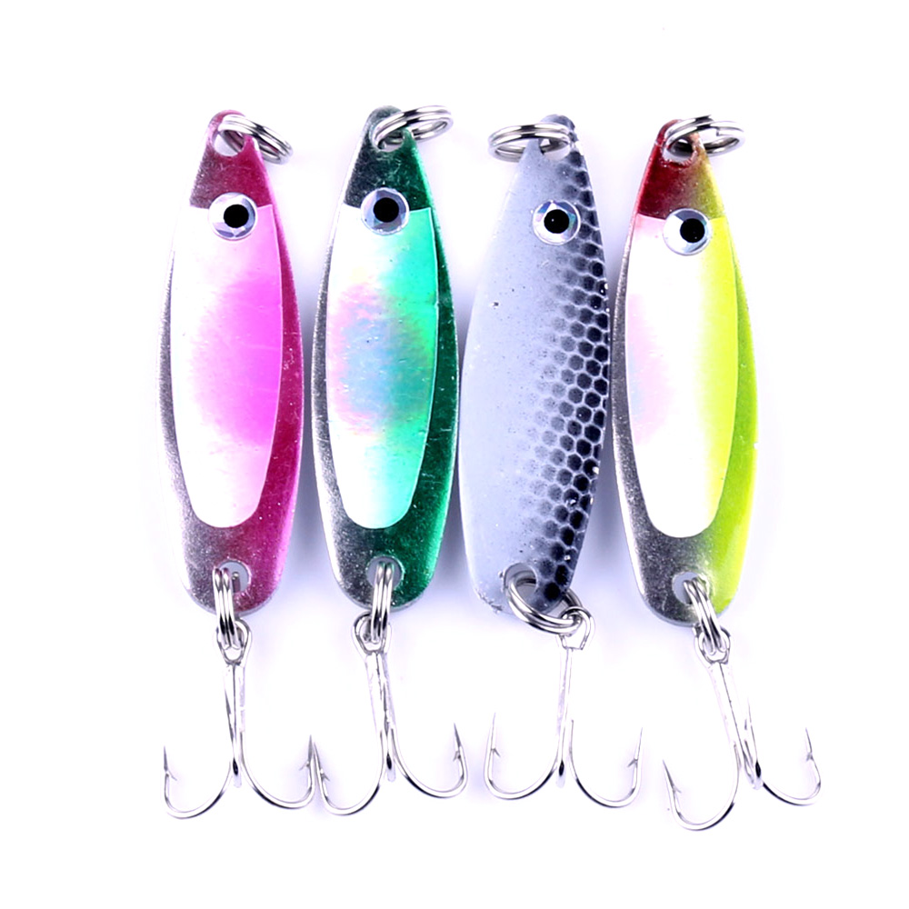 

20PCS Metal Sliver Spinners Spoon Fishing Lure Hard Bait 5cm 6.5g Pesca Spoon Crankbait