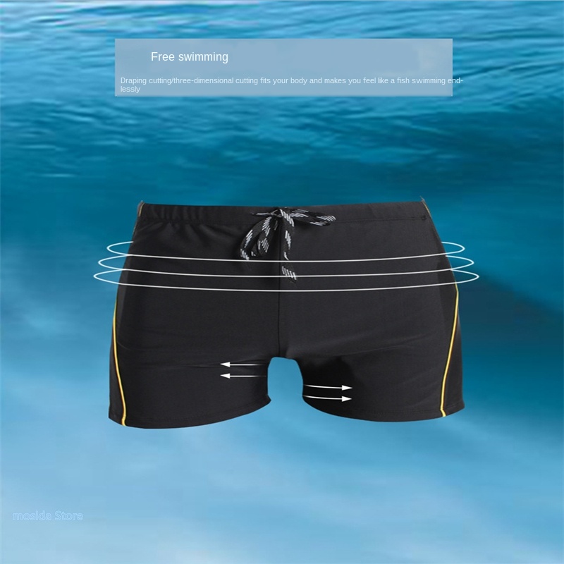 

2020 new men's boxer trunks seamless stitching swimsuit quick-drying adult