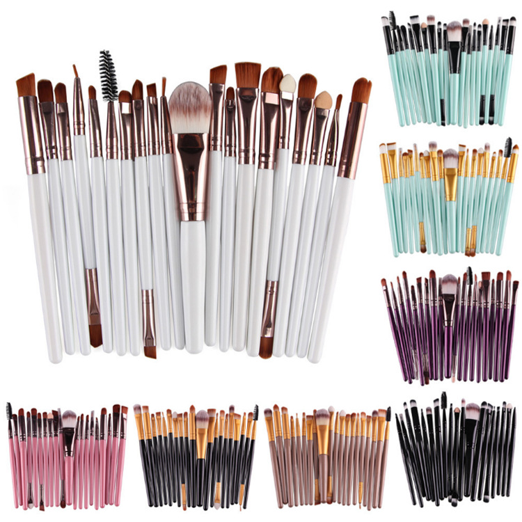 

20pcs Makeup Brushes Full Set of Beauty Tools Makeup Foundation Brush Suit Face Powder Blush Brush, B714608