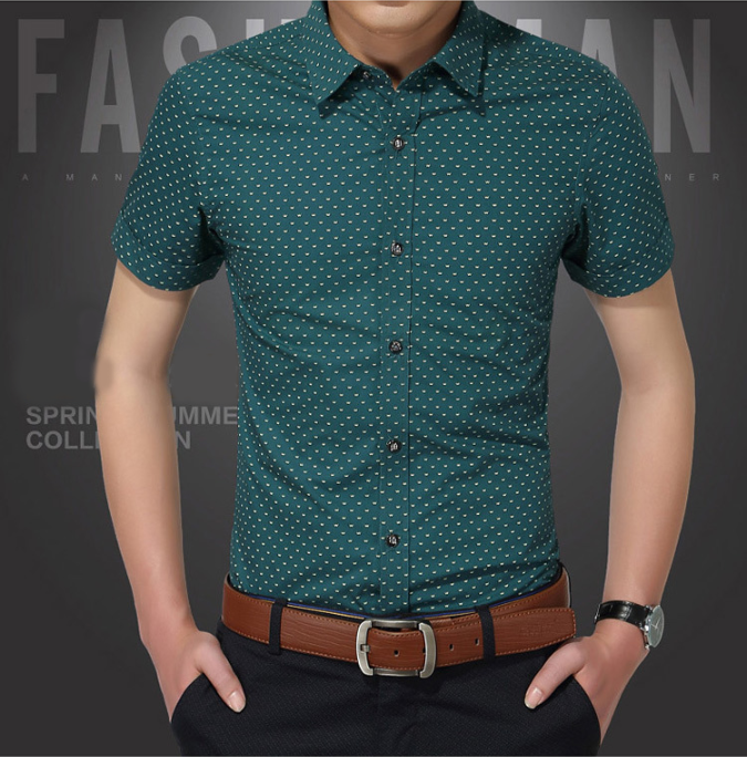 

Mens Designer Tshirt Short Sleeve Casual Fashion Dot Pattern Shirt Luxury Summer Spring Slim Fit Shirts New Arrive 4 Colors New Hot, White