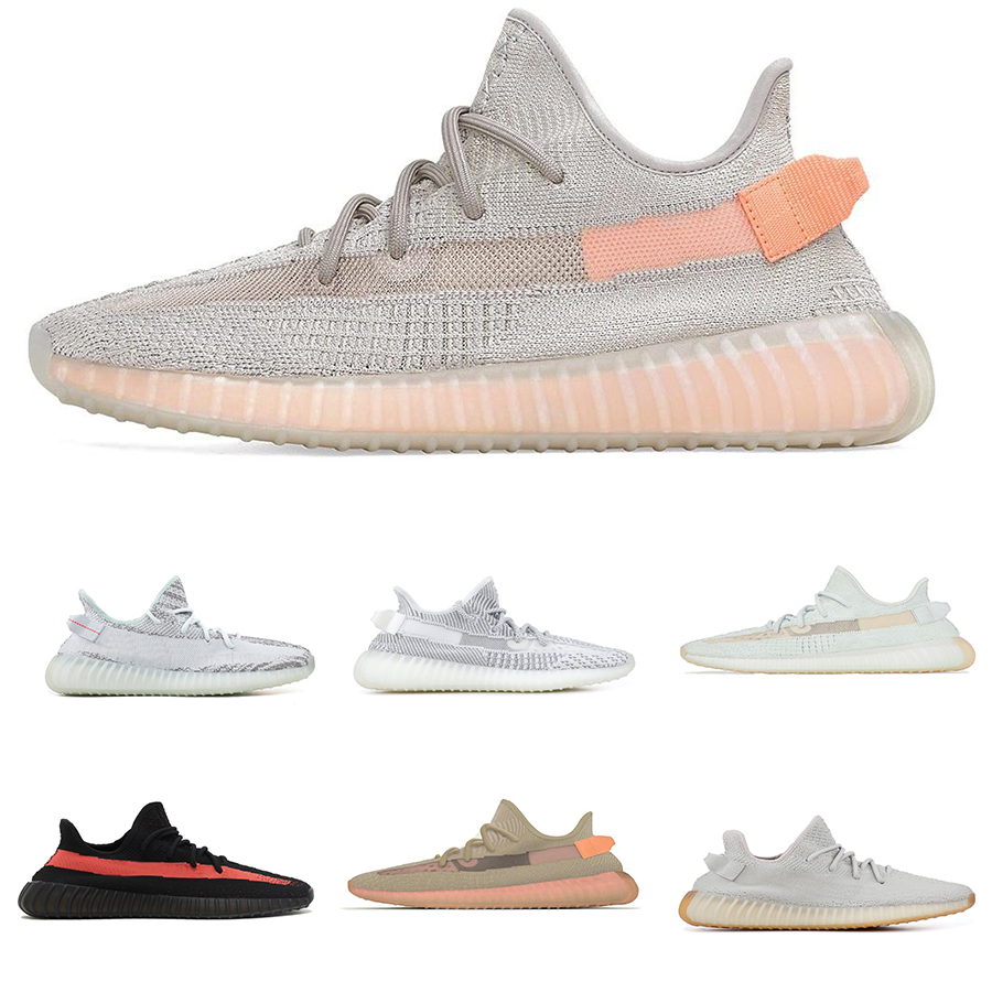 

2019 Kanye West Black Static Antlia Synth Cream White Sneakers Gid Glow Clay True Form Designer Shoes Sport Women Shoes 5-13, 15