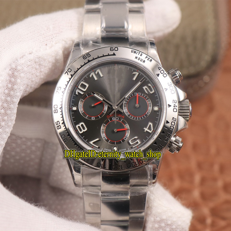 

JH V3 Upgrade version 116509-78599 116509 Cal.4130 Chronograph Automatic 116520 Mens Watch Gray Dial 904L Steel Strap Sport Designer Watches, Box