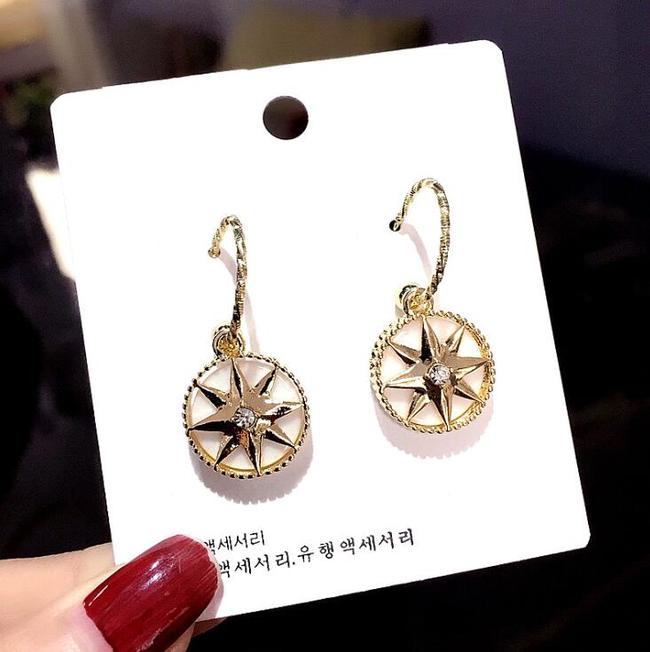 

Gold Earrings ocean wind nail Shell Earrings for women gift party travel jewelry, Silver