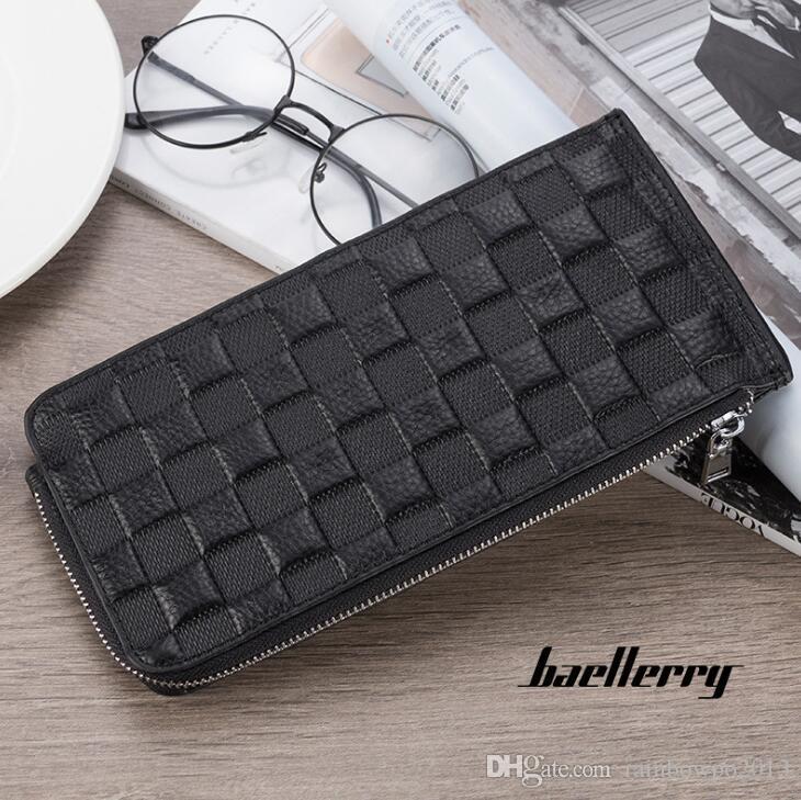 

Factory wholesale men bag simple leather business long wallet multifunctional leathers man card bags fashionable large capacity walle, Black3 (with a box)