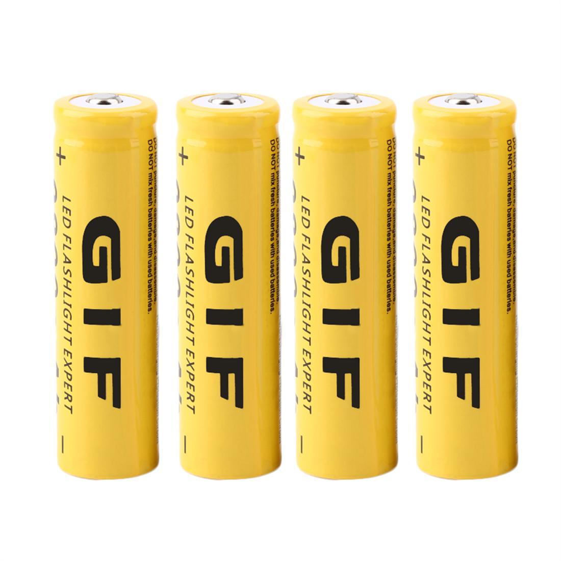 

For Torch Battery 9800mAh 3.7V Li-ion Rechargeable Flashlight 18650 4PCS Gkgxl
