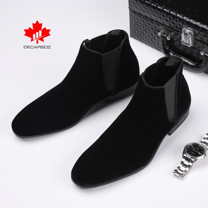 

Men classic Boots 2020 Spring Comfy Casual Boots Male Fashion Men's Shoes Man Elastic band Men's Chaussures homme, Dk-b-1011-1
