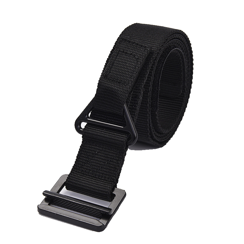 

Tactical Belt Alloy Buckle Waist Support Belt Outdoor Hunting Training Camping Combat Army Waistband 3 Size, Black