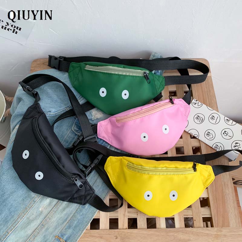 

Qiuyin Money Coins Pouch Cute Korean Nylon Fanny Pack Women's Waist Bag Sports Bum Bag Retro Pack Fashion Cross Body Zip Chest, Sky blue
