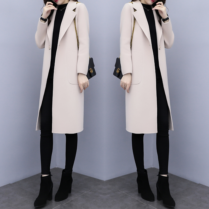 

Winter Beige Elegant Wool Coat Women Korean Fashion Black Long Coats Vintage Minimalist Woolen Overcoat Camel Oversize Outwear