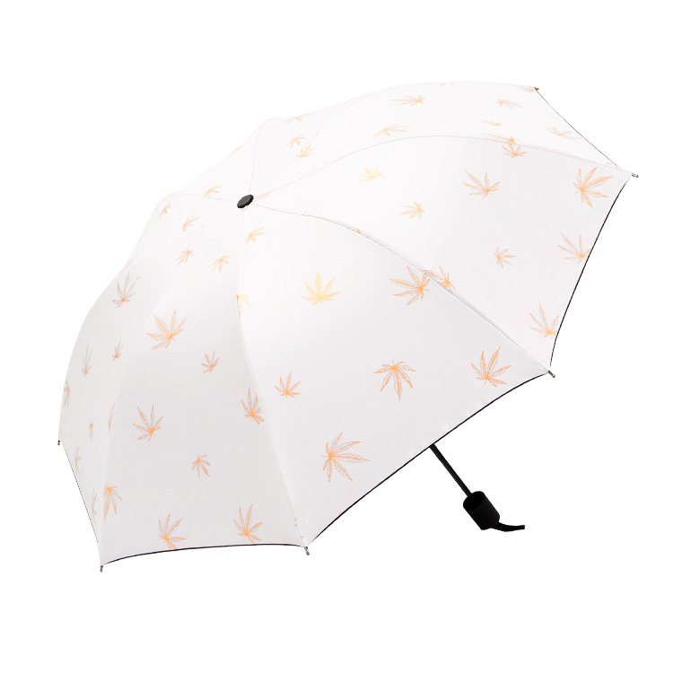 2019 New Wind Resistant Folding Umbrella Men Women Luxury Romantic Cherry blossoms Big Windproof Umbrellas Black Coating 8Ribs Parasol-image-467661429