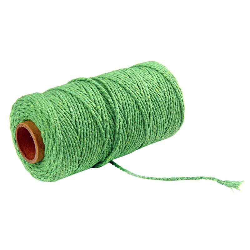 

Green 100mx2mm Long/100Yard Pure Cotton Twisted Cord Rope Crafts Dreamcatcher Macrame Artisan String Rope F21#35