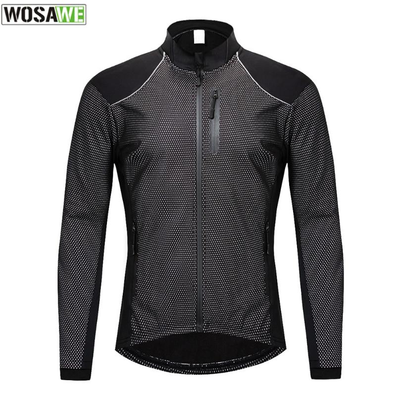 

Cycling Jackets Winter Men' Jacket Long Sleeve Thermal Fleece Warm Windproof Road Mountain Bike MTB Bicycle Clothing, Black