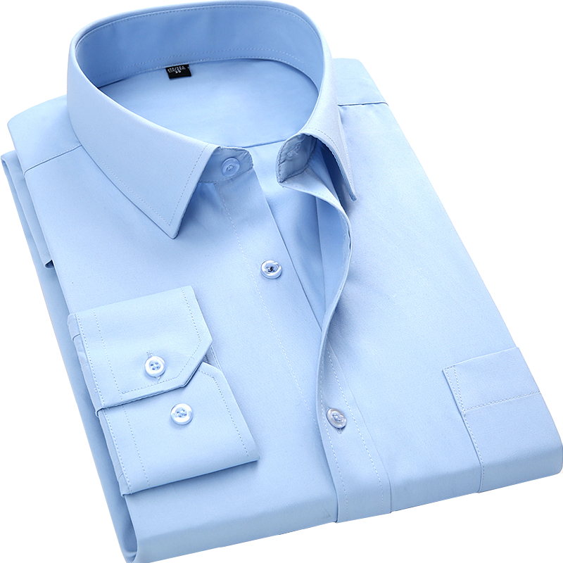 

ORINERY 3 Colors Hot Sale Fashion Long Sleeve Dress Shirt Brand Solid Mens Shirt Plus Size Slim Fit Camisa Masculina Plus Size, Bs1203