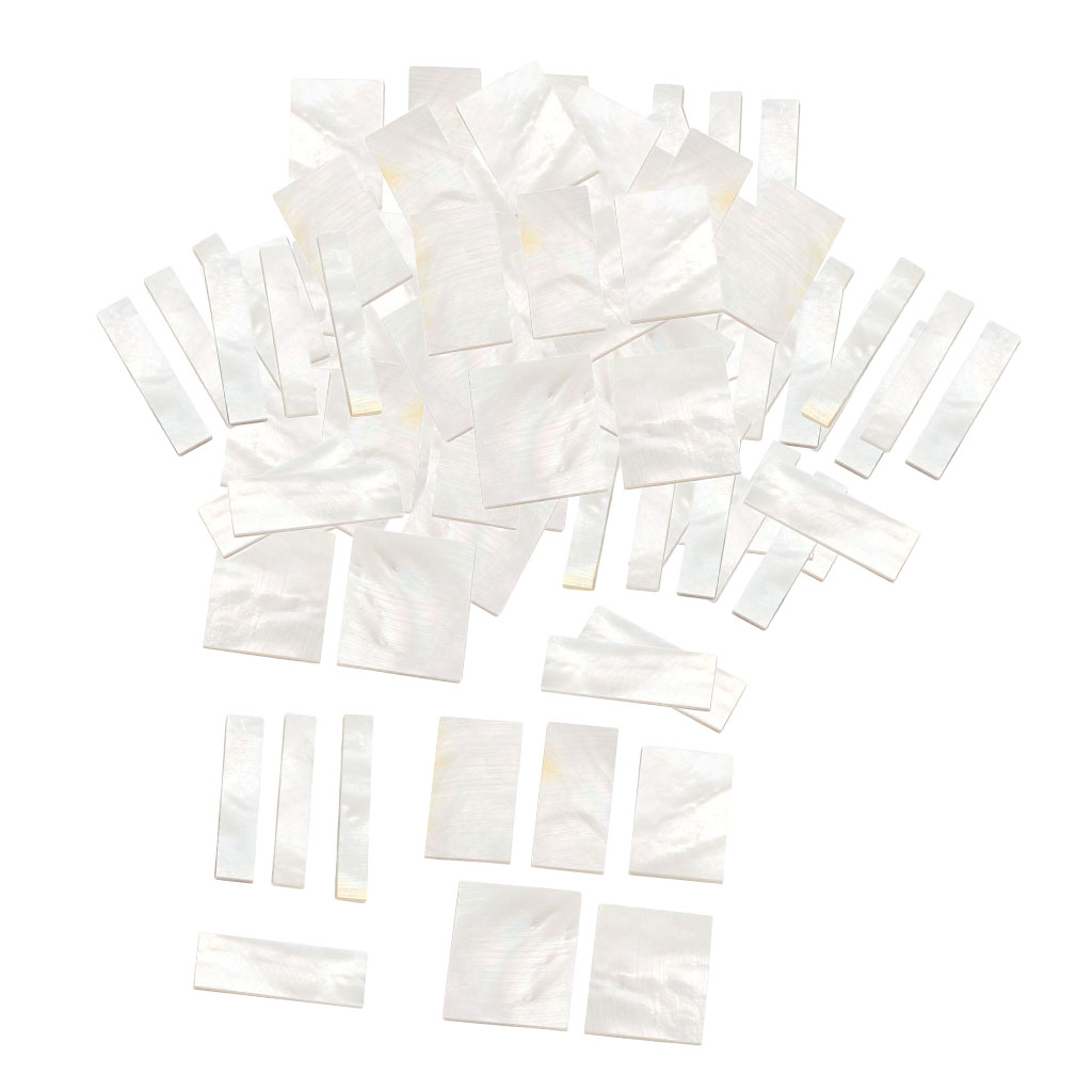 

90x White Shell Blank For Vintage Guitar Mandolin Parts Tools Supplies
