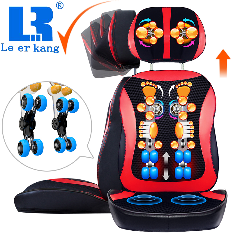 

LEK918 special sale antistress neck massage cushion full body Shiatsu massage chair compresses vibration kneading back massager