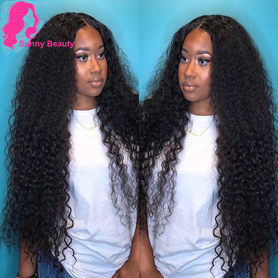 

Sunny Beauty Peruvian Deep Wave 3/4 Bundles Pervian Hair Weave Bundles Peruvian Hairs Pineapple Curly Bundles Loose Deep Wave Black Color