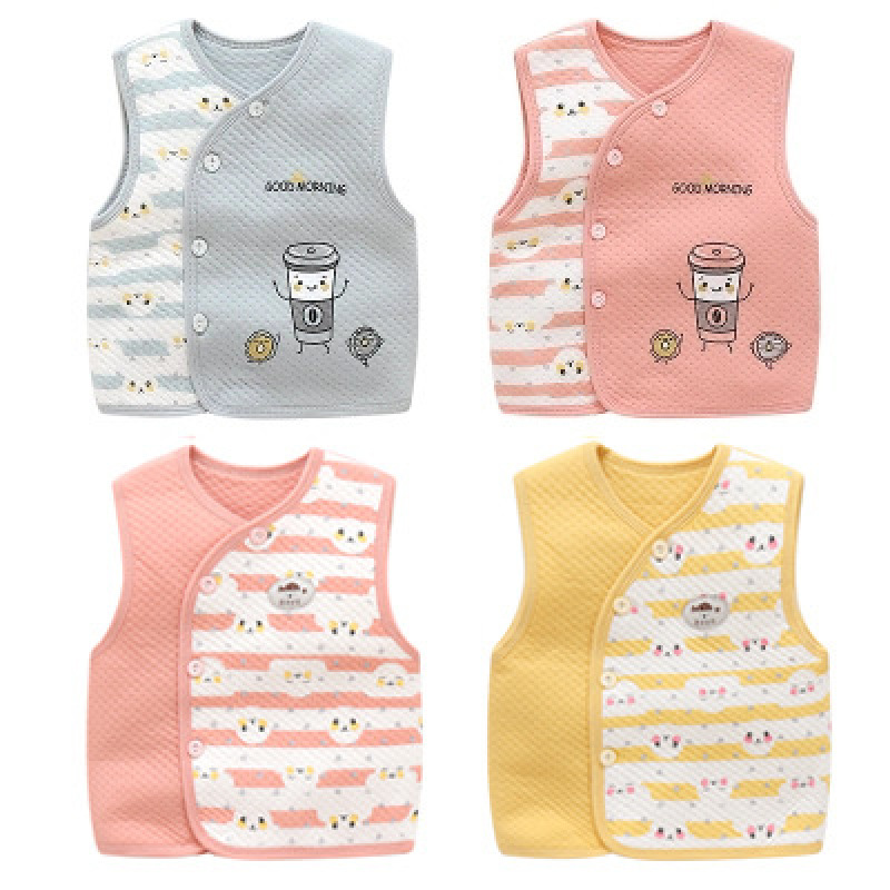 

Newborn Baby Warm Coats Cotton Vest Jacket Kids Baby Clothes Infant For Boys And Girls Cartoon Juice Spring Autumn Vest Coat