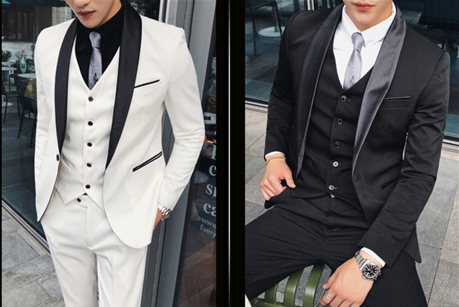 

Custom Made tuxedos groom wedding men suits mens wedding suits tuxedo costumes de smoking pour hommes men(Jacket+Pants+Tie+Vest) B103, Same as image