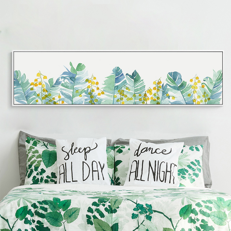 

Nordic Banner green plants bedside canvas painting posters and prints wall art pictures for living room bedroom modern decor