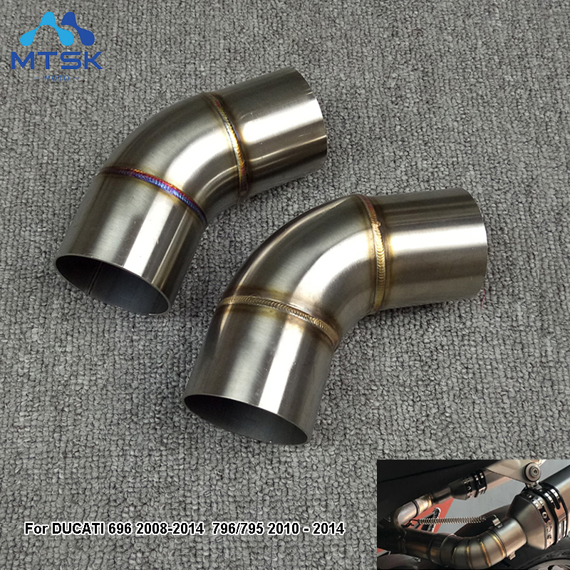 

Motorcycle Exhaust middle pipe without muffler for 696 2008-2014 796/795 2010 2011 2012 2013 2014 Slip-On