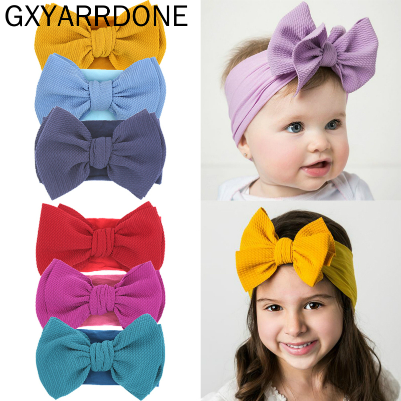 

Turban Baby Girl Hair Accessories Headband For Children Print Nylon Bowknot Hair Bands Infant Tops Newborn Headwraps For Girl, 46