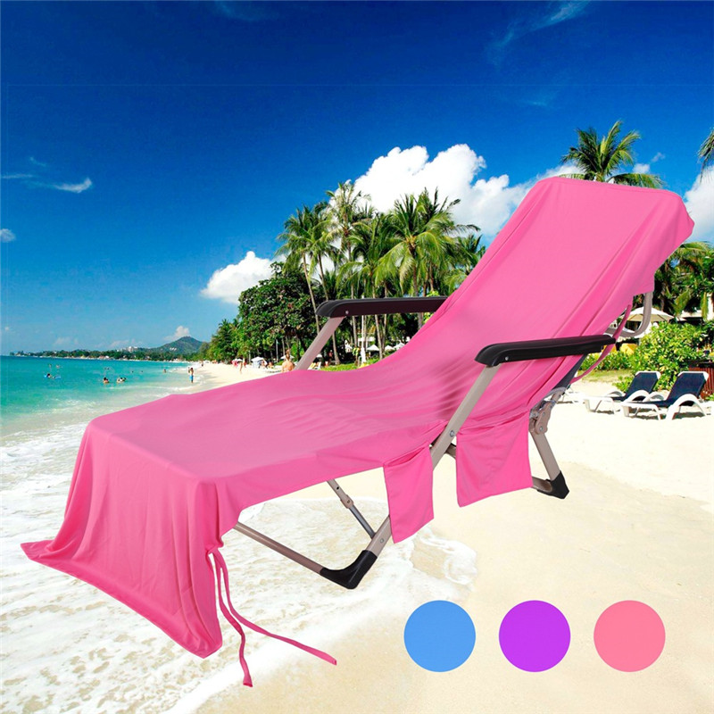 

Beach Lounge Chair Cover Microfiber Beach Towel Patio Chaise Lounge Covers with Pockets Holidays Sunbathing Quick Drying Towel