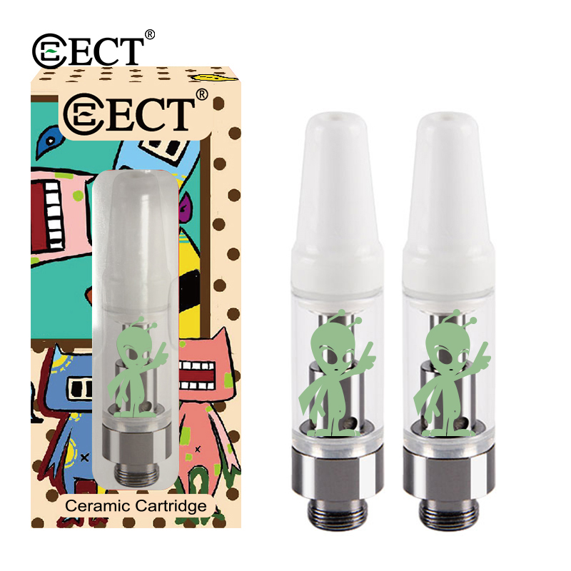 

ECT Kenjoy b2 ceramic cartridge thick oil Atomizer 0.5/1.0ml vape pen cartridges tank drip tip for 510 thread vaporizer electronic cigarette