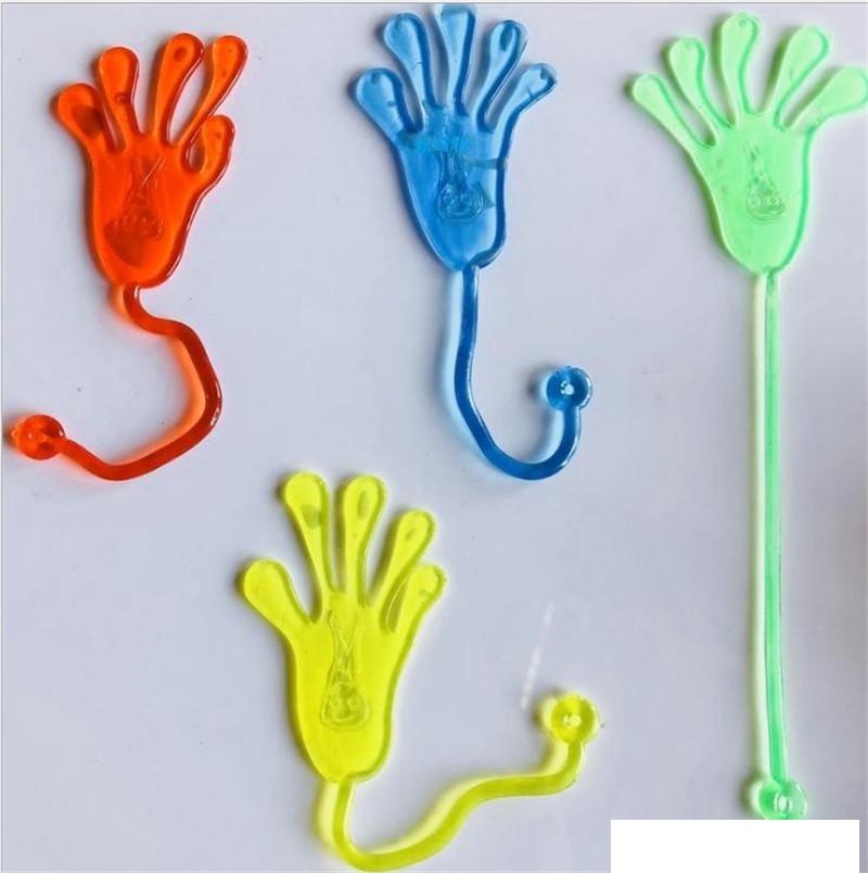 

Vinyl Glitter Mini Sticky Hands Toys For Children Party Favors Birthdays Jelly Stick Slap Squishy Hands Toy dc143