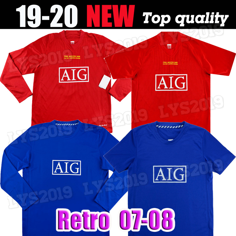 

Soccer Jersey 07 08 Ronaldo Jersey Man Berbatov Rooney Giggs 2007 2008 Long Sleeve J.S.Park Nani Scholes Football United UTD Jersey Kits Set