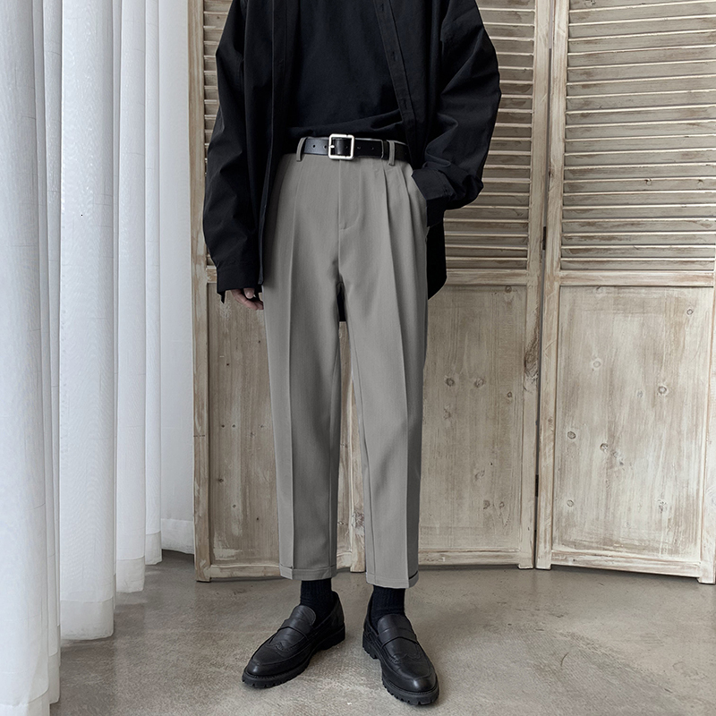 

Men's Western-style Trousers Male Loose Leisure Casual Pants Business Design Cotton Suit Pants Formal Trouser Suit Size -2XL, Black