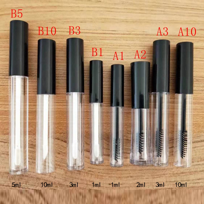 20 pcs/lot 1 ml, 2 ml, 3 ml 5 ml 10 ML mascara vide croissance des cils liquide bouteille brillant à lèvres tube cils Tubes bouteille F407