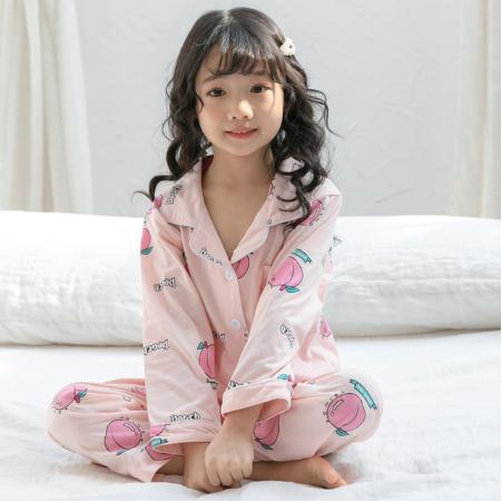 

Spring Cotton Kids cardigan Pajamas Sets Child Sleepwear Cartoon Animals Print Teens Girls Boys Nightwear Children Homewear, Color at picture
