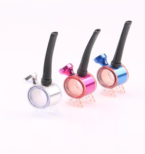 

Manufacturer directly sells 100mm portable pattern round body small water metal pipe personality Mini filter water pipe