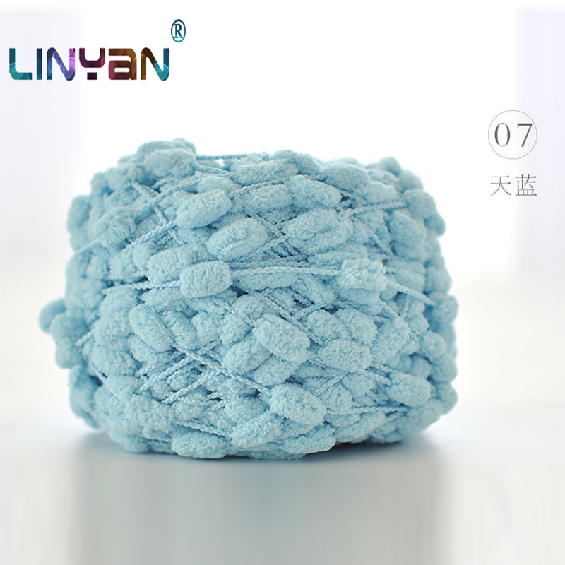 

2 balls * 190g Blanket Thick crochet line DIY Flourish scarf thread Small wool yarn for knitting cotton yarn for crocheting ZL3, 07 sky blue