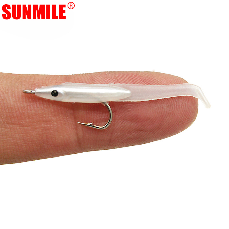 

sunmile 30pcs 0.3g 35mm eel fishing lure pesca peche tackle wobblers fish lures carp leurre souple soft baits