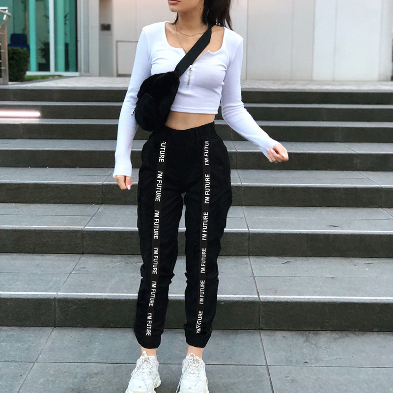 Compra Diseñador Harem Pantalones Pantalones Mujer Longitud Completa JOGGER  MUJER SPORTING SPORTING ELASTICA CALIENTE NEGRO Casual Combate Streetwear  Barato | Entrega Rápida Y Calidad | Es.Dhgate