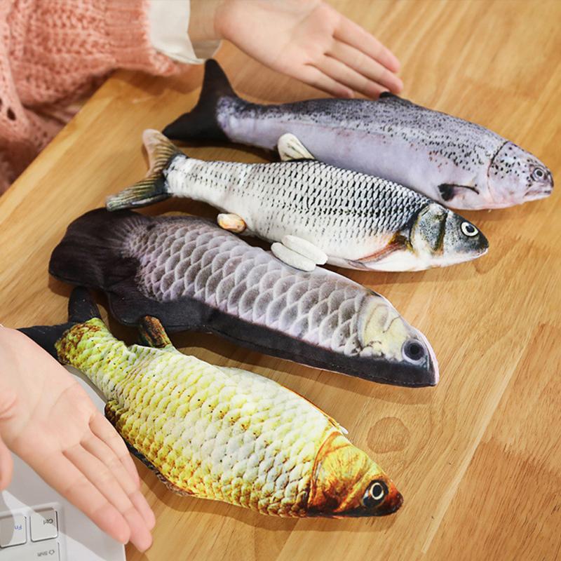 

30cm Electronic Pet Cat Toy Electric USB Charging Simulation Bouncing Fish Toys For Dog Cat Chewing Playing Biting Supplies