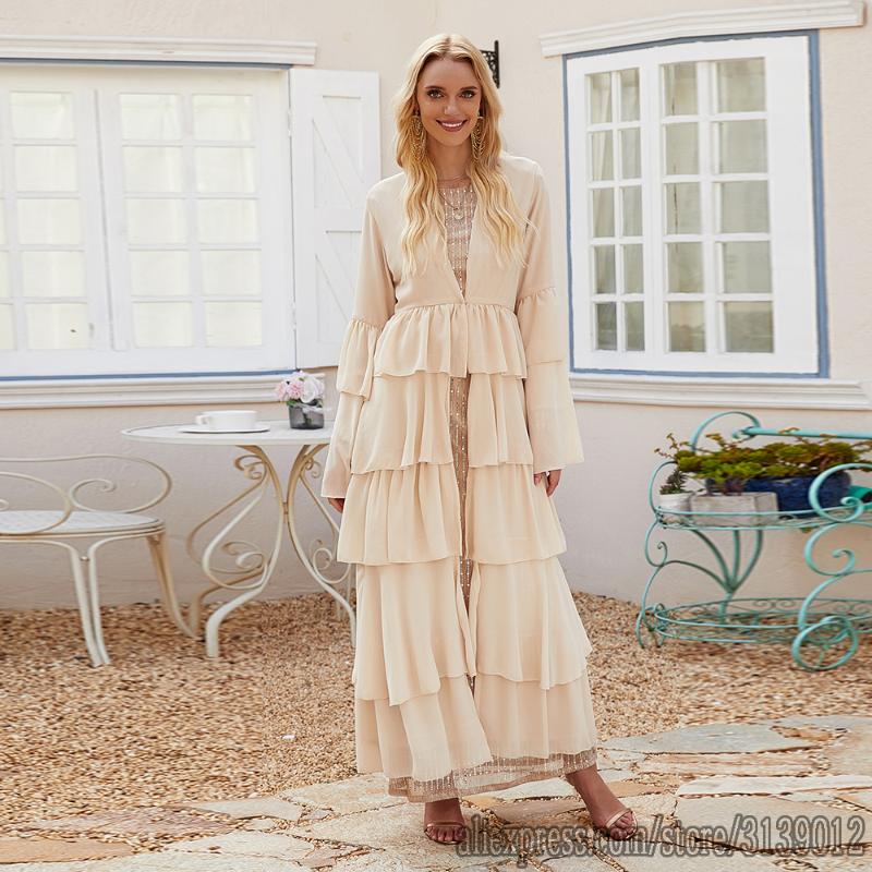 

Chiffon Ramadan Eid Abaya Dubai Kaftan Kimono Cardigan Hijab Muslim Dress Jilbab Caftan Abayas For Women Turkish Islam Clothing