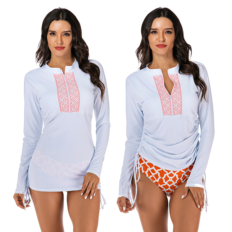 

Long Sleeve Rash Guard Bathing Suit Lycra Swim Shirts 2 Piece Rashguard Longsleeve Wimans Swimsuit Plus Size Rash Guard 2020