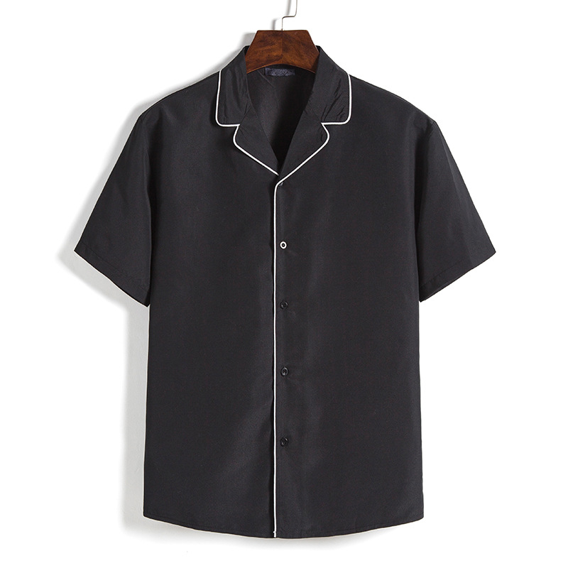 

Mens Short Sleeve Shirt 2020 Summer Slim Fit Solid Color Shirt Men Chemise Homme Work Business Casual Shirts Male Camisas Hombre, As picture show