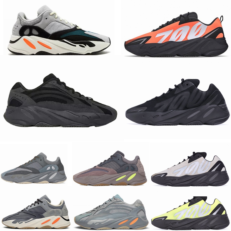 

700 V2 Reflective Orange Runner Phosphor Bone kanye Mens Running Shoes Carbon Blue Inertia static Geode Utility Black sports women sneakers, Gift