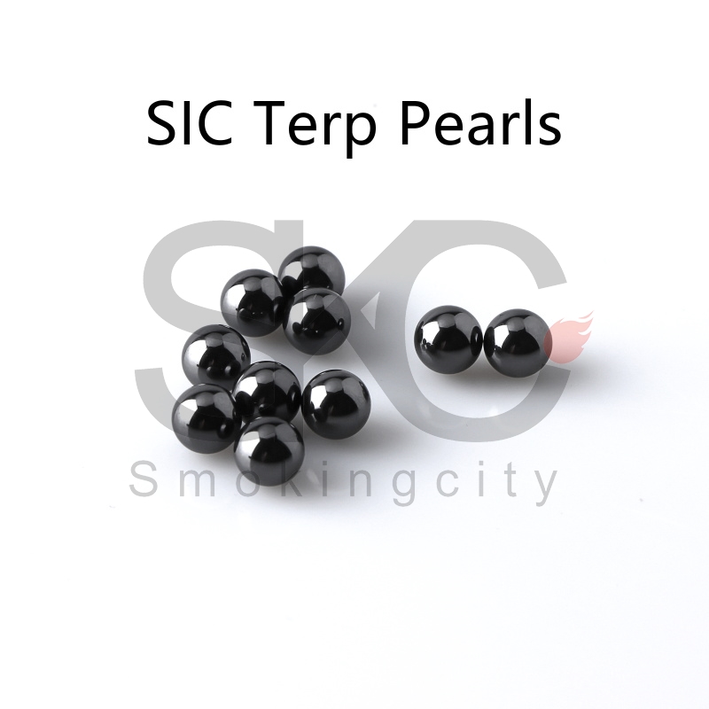 

Dab Pearls SIC Silicon Carbide Sphere Terp Spinning Pearls For Beveled Edge 10mm 14mm 18mm Quartz Banger Carb Cap Glass Water Bongs