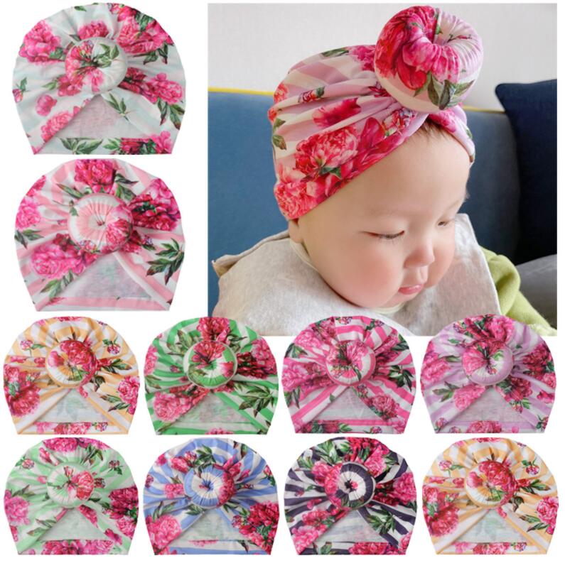 Newborn Flower Baby Cap Kids Infant Girl Hat Cap Beanie Hair Accessories Hats