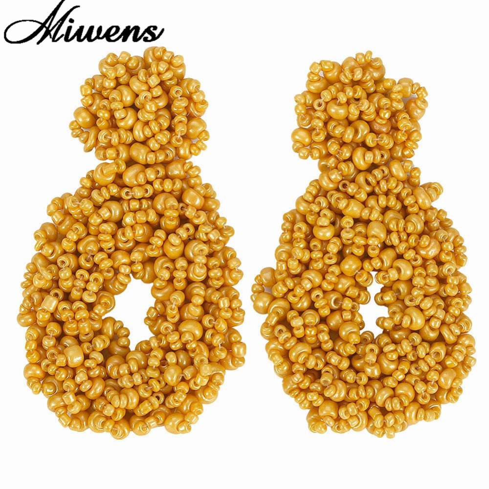 

Miwens 2019 New Arrival Water Drop Statement Earrings for Women Boho Handmade Drop Earrings Jewelry Wedding Dropshipping