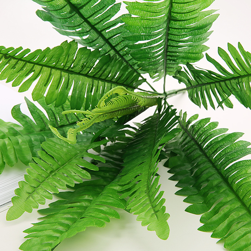 

12Heads 47cm Persian Artificial Plants Green Leaves for DIY Plants Wall Home Garden Event Party Decoration plantas artificiais