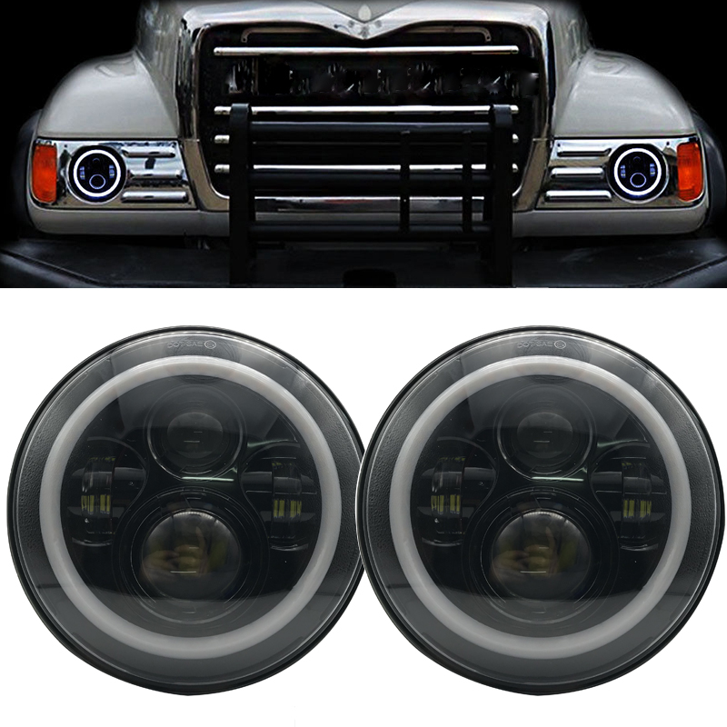 

40W for Jeep Wrangler JK LJ 7inch LED Headlights/ White DRL/Amber Turn Signal + 4 inch LED Fog Lights White DRL